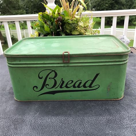 small antique green metal boxes|Vintage Green Metal Box .